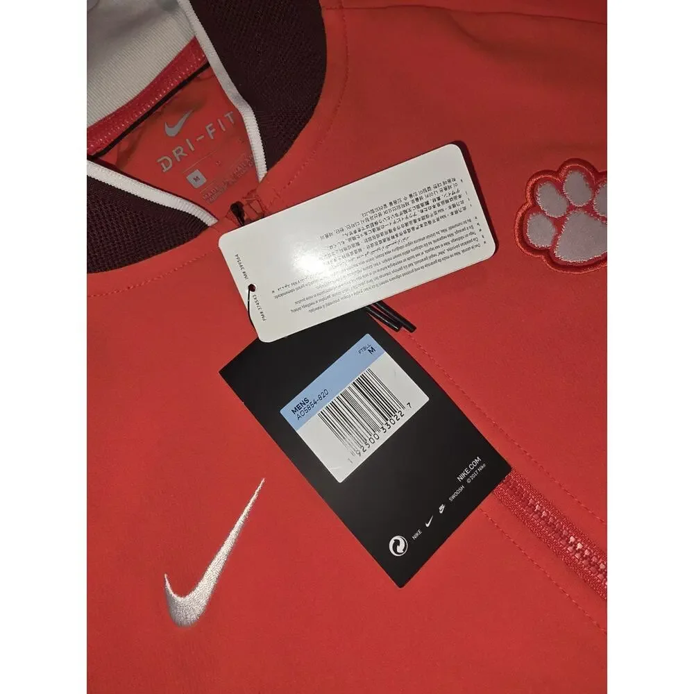 Nike Clemson Tigers Sideline Therma Full Zip Jacket Men's Medium AO5854 Orange